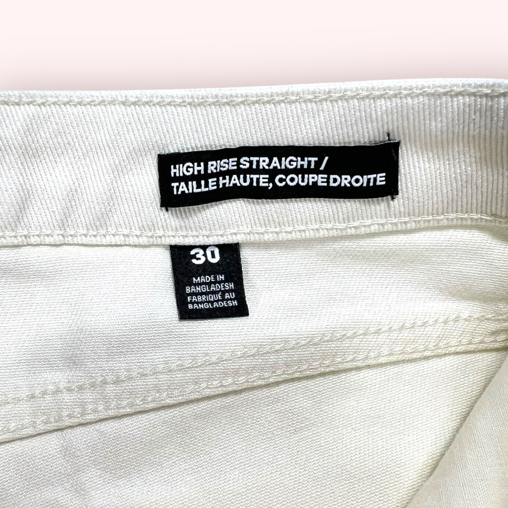 Joe Fresh High Rise Straight Leg Jeans White Cream Women’s 30 NWT Jillian Collab - Picture 8 of 13